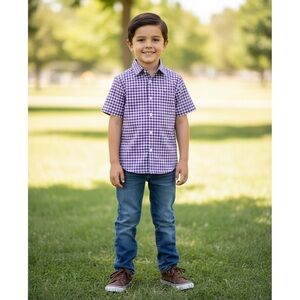 002 SHRRTS: Cat & Jack button down shirt size S 6/7